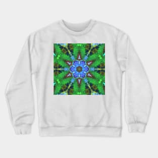 Psychedelic Hippie Blue and Green Crewneck Sweatshirt